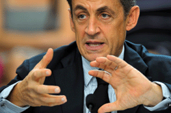French president Nicolas Sarkozy