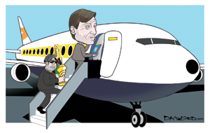A mole claims to have spotted Brady Dougan and a colleague boarding the 6am flight back to Zurich the morning after the IFR awards party. It is interesting to note that even for European short-haul travel, Dougan doesn’t do private jets