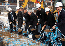 "Who’s that guy on the end?" Er... that would be Bob Diamond. Still, any press coverage is better than none, and (hard)hats off to Barclays PR team for its full-court press junket. 