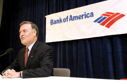 Ken Lewis ascended to the CEO position at Bank of America