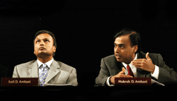 Anil and Mukesh Ambani