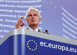 The European Union internal market commissioner, Michel Barnier,