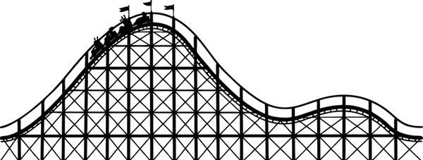 rollercoaster black and white-600
