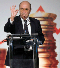 Brazil's central bank president Henrique Meirelles