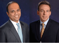 Harin De Silva (l) and Ken Margolis, co-heads of Merrill's CDO business