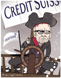 I have a vision of Credit Suisse’s chairman, Urs Rohner, grasping the helm of the good ship CS with a feverish glint in his eye: “ I’m in charge,” he rasps theatrically