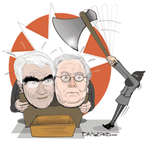 the UK chancellor of the exchequer, Alistair Darling, and the governor of the Bank of England, Mervyn King