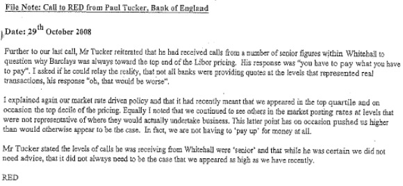 Barclays libor email