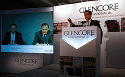 Staying in the background: Ivan Glasenberg and Steven Kalmin put Glencore’s case to Hong Kong investors at a teleconference