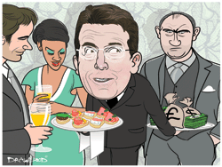 The sparkling Diamond hosted a fundraising cocktail party at his Chelsea home for New York senator Kirsten Gillibrand with a requested donation of $2,500. Was that per couple or per plate? 