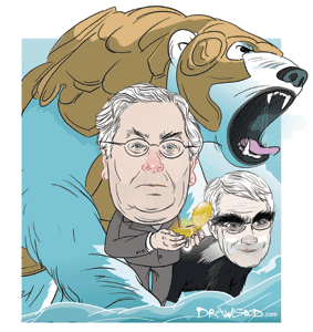 King, who bears an uncanny resemblance to a bespectacled chipmunk, is unpopular with his stakeholders and the Mervyn Kompass joke circulating in the City would seem to prove this. 