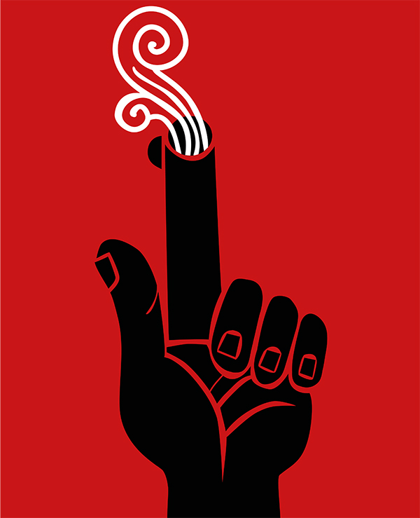 Smoking gun finger-600