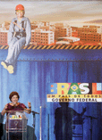 Dilma Rousseff, then a presidential candidate, at the launch of PAC in Brasilia March 29