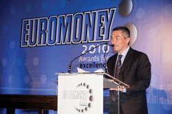 LOH BOON CHYE, this year’s winner of Euromoney’s outstanding contribution to financial markets in Asia award 