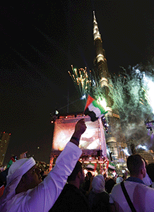 A firework display based around Dubai’s Burj Khalifa launched celebrations after the Emirate was announced as host of Expo 2020