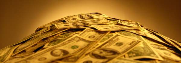 dollars heap envelope