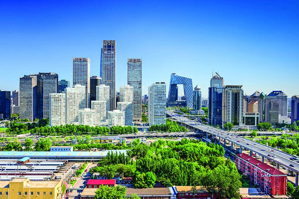 Beijing China FInancial District Skyline