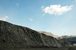 Tutupan mine, the second-largest opencast mine in Indonesia. It stretches 16 kilometres in length, is two and a half kilometres wide and a quarter of a kilometre deep