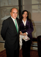 Baldomero Falcones with Esther Koplowitz, principal shareholder of FCC